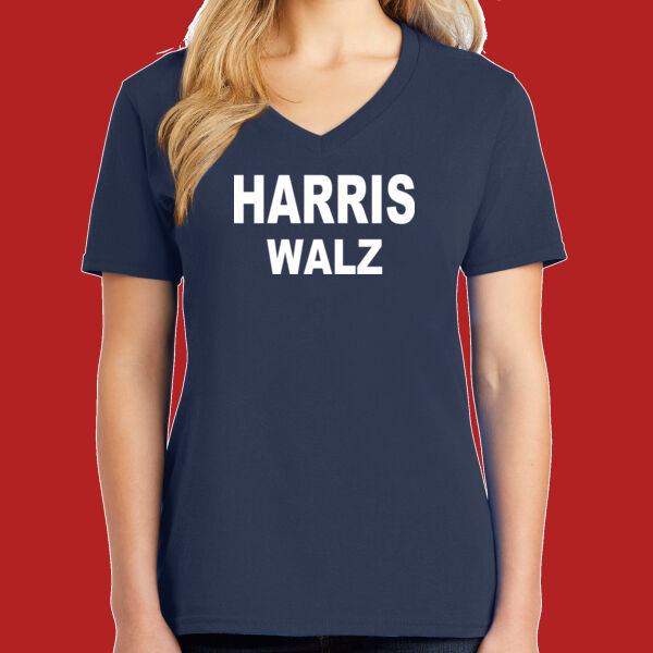 Harris Walz - Ladies Core Cotton V Neck Tee Thumbnail